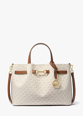 michael kors carson medium signature logo satchel
