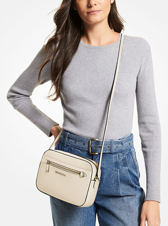 Jet Set Large Saffiano Leather Crossbody Bag michael kors jet set large saffiano leather crossbody bag