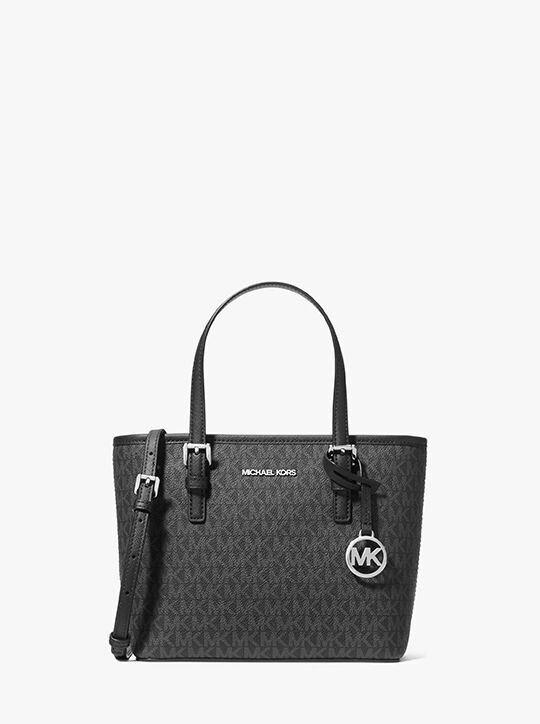 michael kors jet set travel extra small logo top zip tote bag