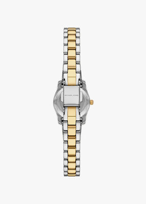 michael kors micro lexington pav  two tone watch