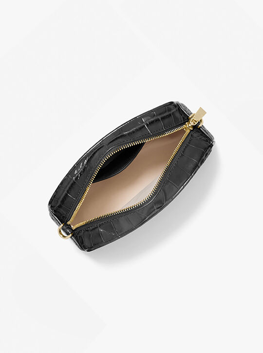 Jet Set Small Crocodile Embossed Leather Crossbody Bag michael kors jet set small crocodile embossed leather crossbody bag