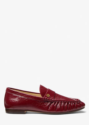 michael kors jennings crinkled leather loafer
