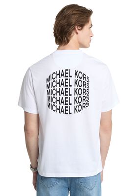 michael kors graphic logo cotton jersey t shirt