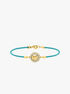 michael kors pav  gold tone logo corded bracelet