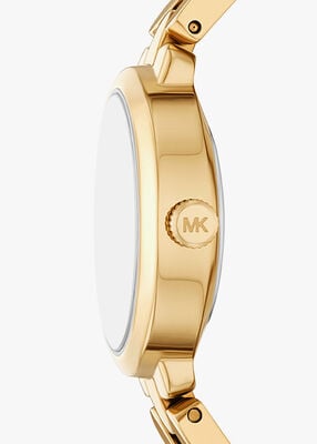 michael kors petite maude gold tone watch