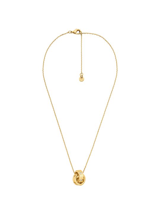 Logo and Cubic Zirconia Necklace michael kors logo and cubic zirconia necklace