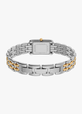 michael kors essex three hand two tone stainless steel watch