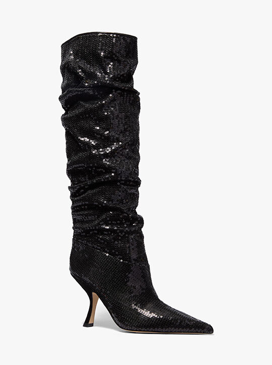 michael kors luna sequined boot