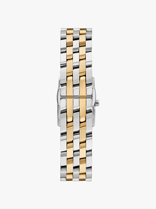 michael kors micro georgie two tone watch