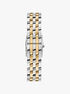 michael kors micro georgie two tone watch