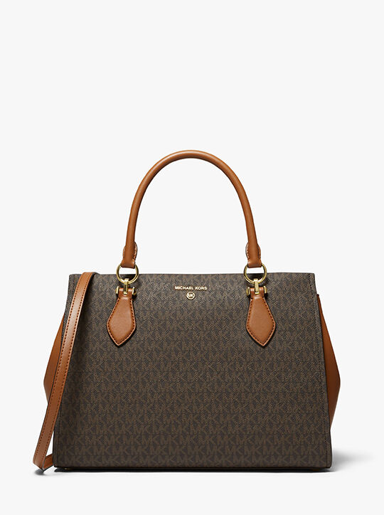 michael kors marilyn large logo satchel