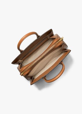 michael kors laila medium signature logo satchel