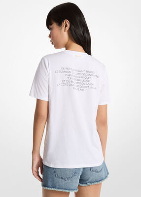 michael kors st  tropez cotton t shirt