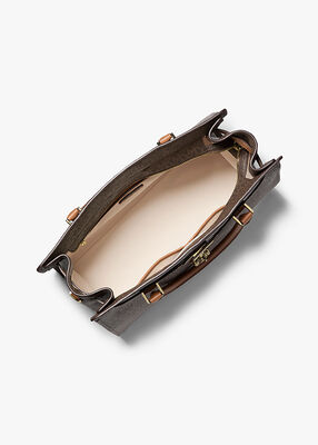 michael kors hamilton moderne large signature logo satchel