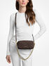 michael kors bryant small logo embossed suede convertible crossbody bag