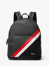 Cooper Logo Stripe and Faux Leather Backpack
