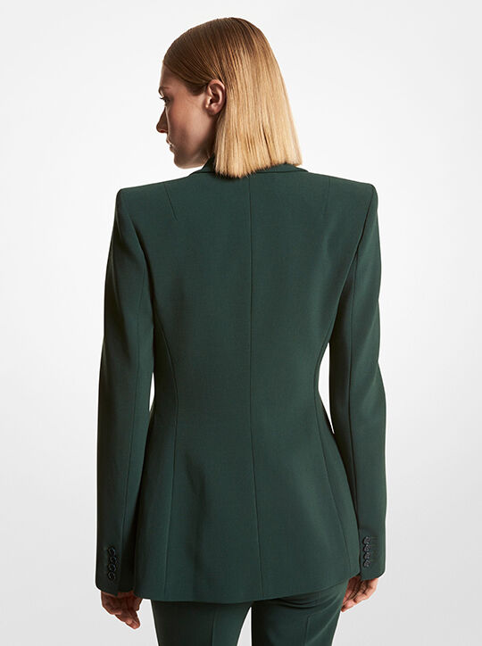 michael kors georgina stretch pebble crepe blazer