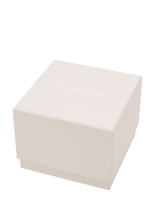 Mini Pyper Pavé Silver-Tone Watch and Jewelry Gift Set michael kors mini pyper pav silver tone watch and jewelry gift set