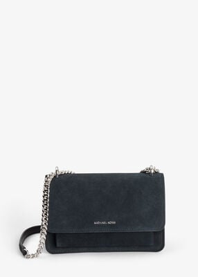 michael kors claire large suede shoulder bag