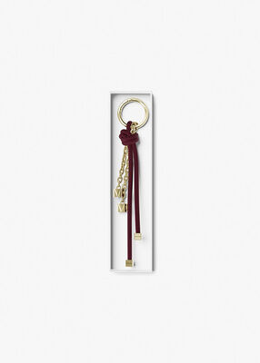 michael kors gold tone and cord bag charm