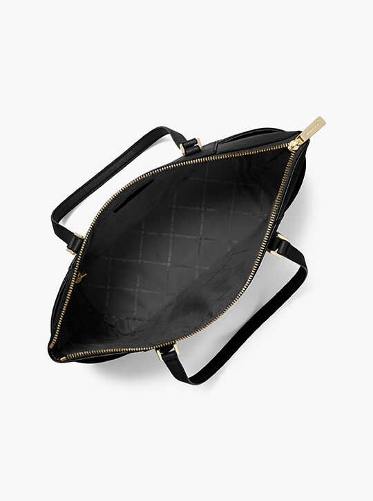 Charlotte Large Saffiano Leather TopZip Tote Bag Michael Kors