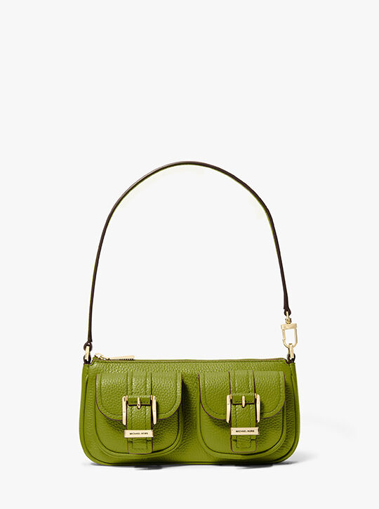 michael kors zoe small pebbled leather pochette