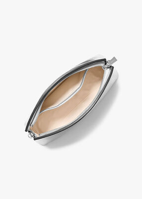 michael kors حقيبة يد أثينا صغيرة قابلة للتحويل من الجلد المعدني