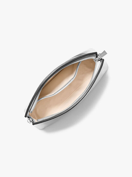 michael kors حقيبة يد أثينا صغيرة قابلة للتحويل من الجلد المعدني