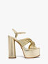 michael kors alessia metallic platform sandal