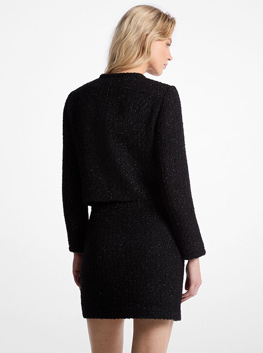 michael kors metallic tweed lady jacket