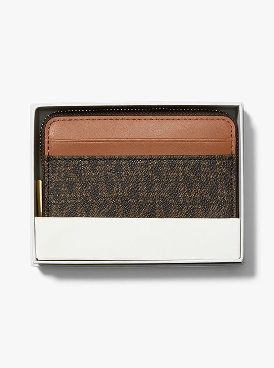 Jet Set Small Signature Logo Zip-Around Card Case michael kors jet set small signature logo zip around card case