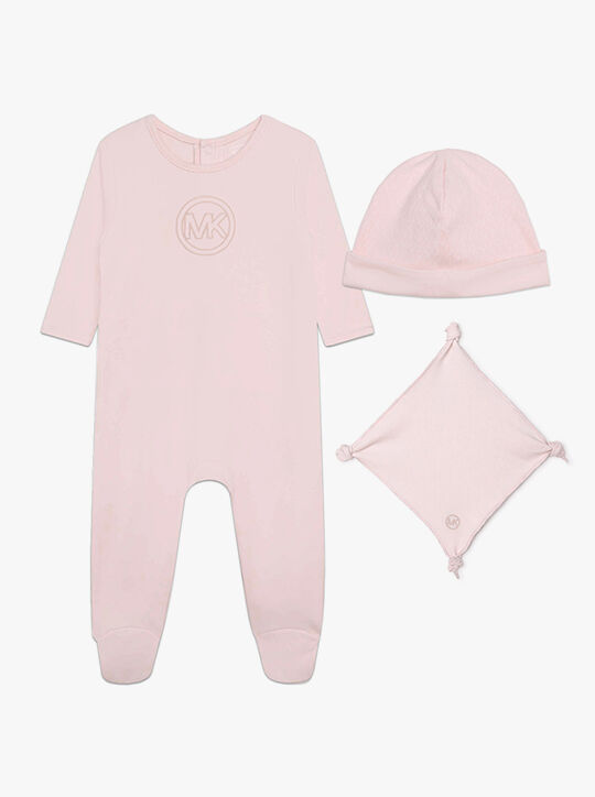 طقم ملابس أطفال من القطن وقبعة michael kors طقم ملابس أطفال من القطن وقبعة