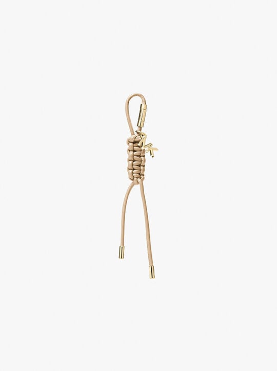 Gold-Tone and Braided Cord Bag Charm michael kors gold tone and braided cord bag charm