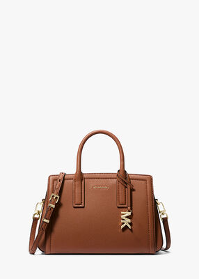 michael kors laila small pebbled leather satchel