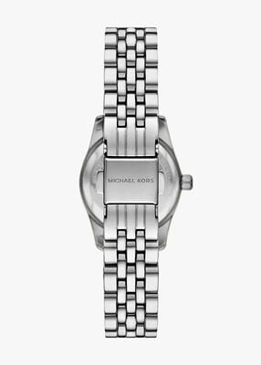 michael kors lexington pav  silver tone watch