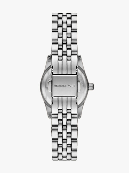 michael kors lexington pav  silver tone watch