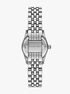 michael kors lexington pav  silver tone watch