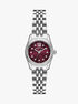 michael kors lexington pav  silver tone watch