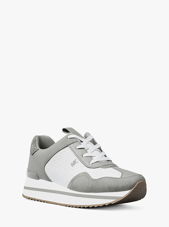 michael kors raina mixed media trainer