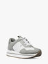 michael kors raina mixed media trainer
