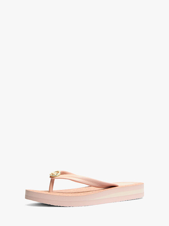Posie Signature Logo Flip Flop michael kors posie signature logo flip flop