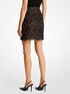 michael kors cotton blend floral lace skirt