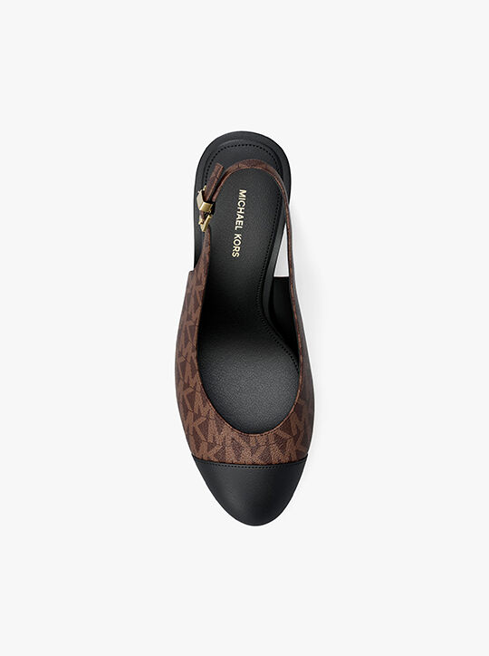 michael kors piper flex signature logo slingback pump