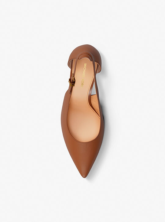 michael kors leather slingback pump