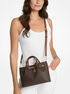 michael kors carson small signature logo satchel