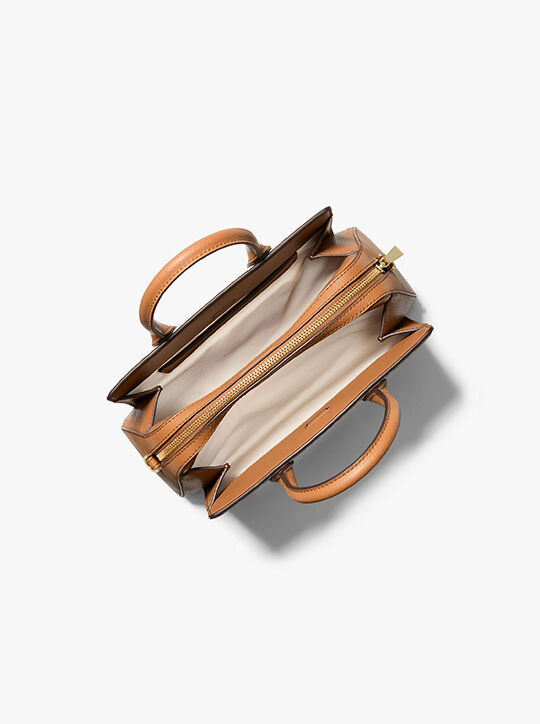 michael kors laila small signature logo satchel