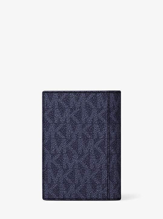 Hudson Signature Logo Folio Card Case michael kors hudson signature logo folio card case