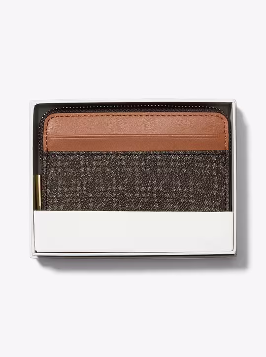 Jet Set Small Signature Logo Zip-Around Card Case michael kors jet set small signature logo zip around card case