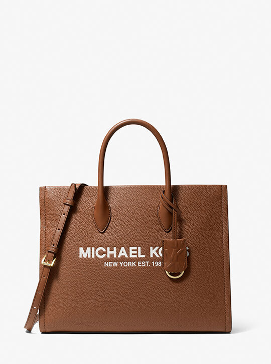 Michael Kors, Bags, Michael Kors Mirella Large Striped Logo Jacquard Tote  Bag
