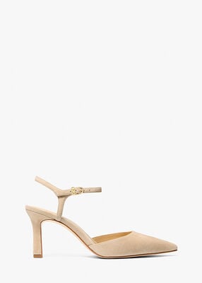 michael kors amara suede slingback pump